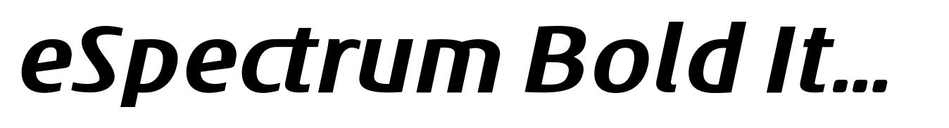 eSpectrum Bold Italic